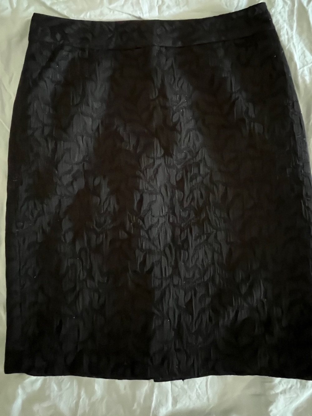 Coldwater Creek Black A-Line Textured Skirt size 12